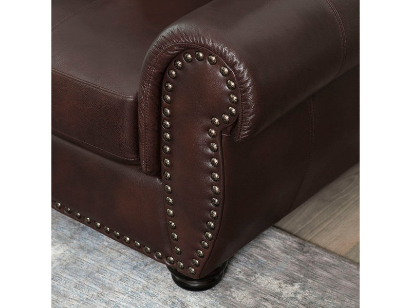 Austin Leather Sofa, Brown Default Title