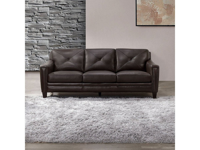 Atmore 3-piece Leather Sofa, Loveseat, & Chair Set, Brown Default Title