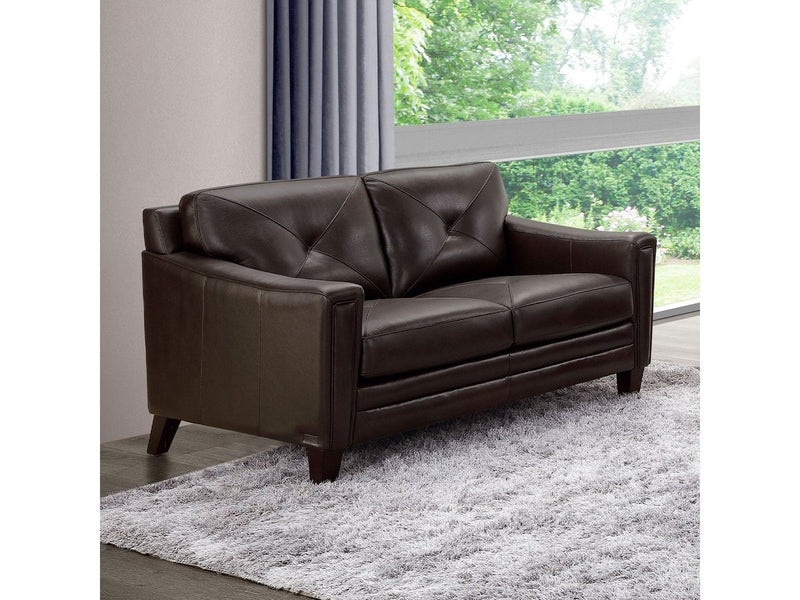 Atmore 3-piece Leather Sofa, Loveseat, & Chair Set, Brown Default Title