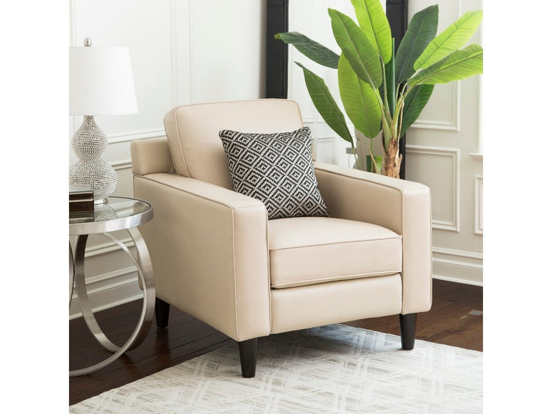 Milton Leather Armchair, Cream Default Title