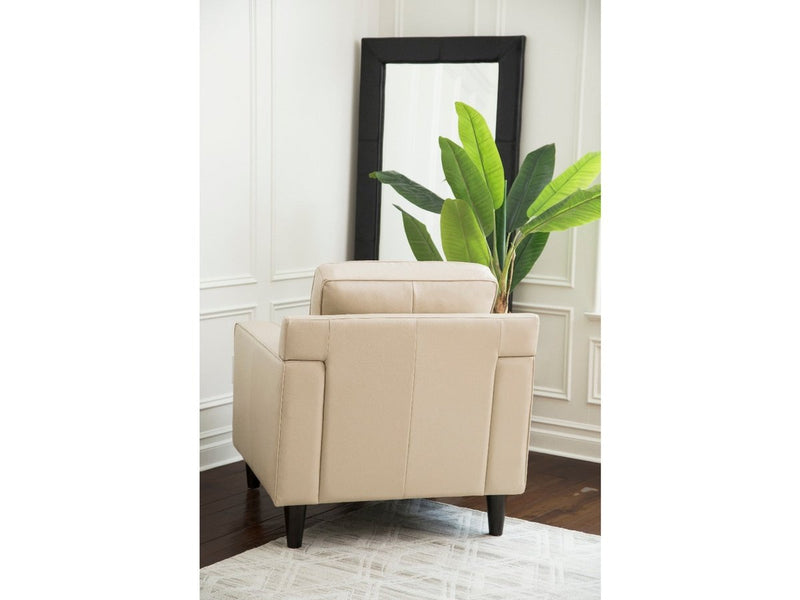 Milton Leather Armchair, Cream Default Title