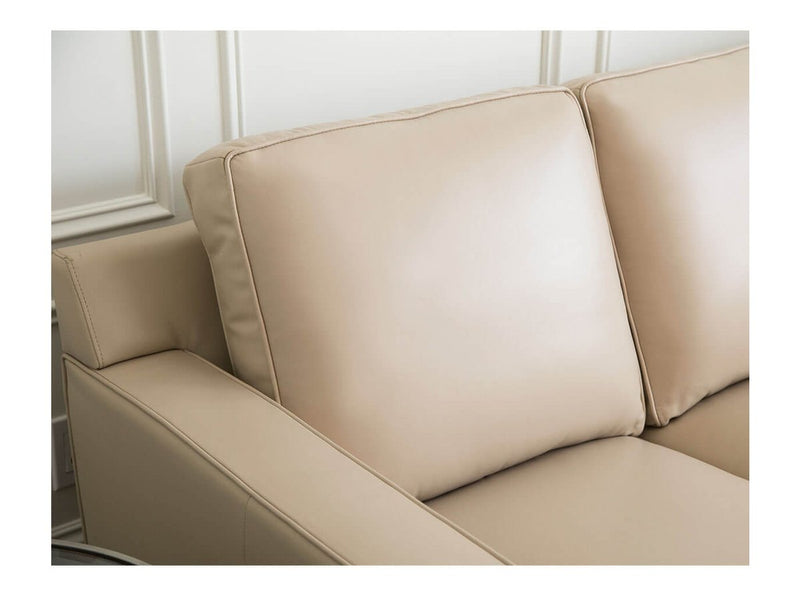 Milton Leather Sofa, Cream Default Title