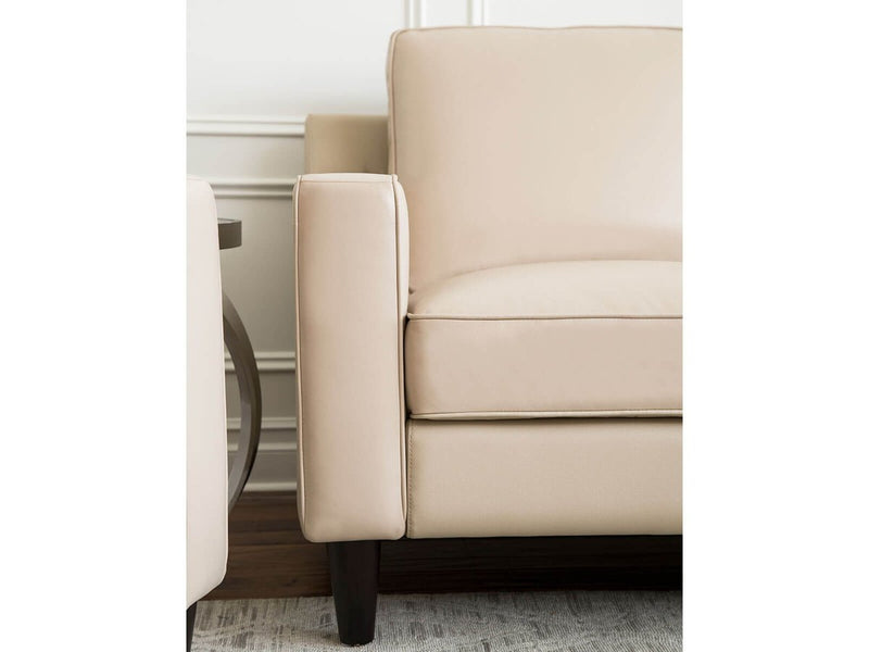 Milton Leather Sofa, Cream Default Title