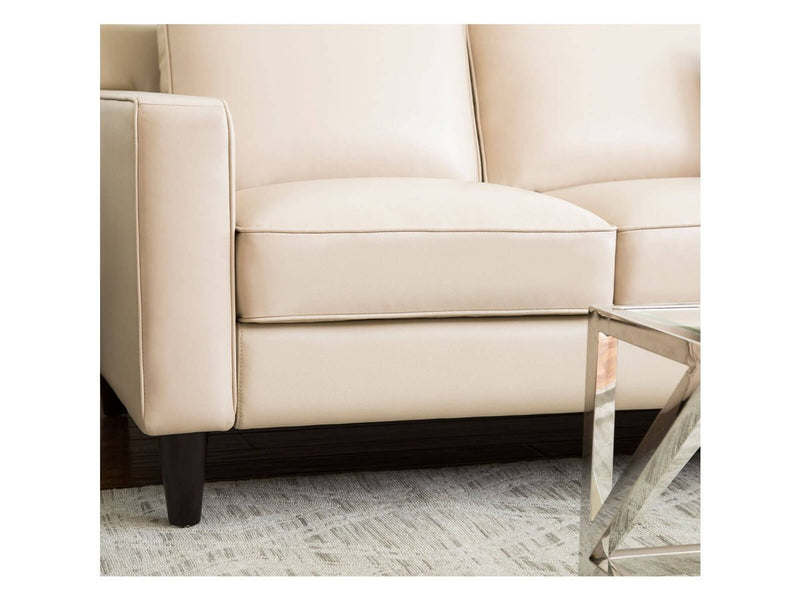 Milton Leather Sofa, Cream Default Title