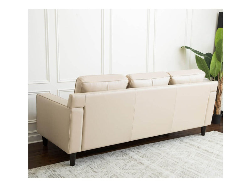 Milton Leather Sofa, Cream Default Title
