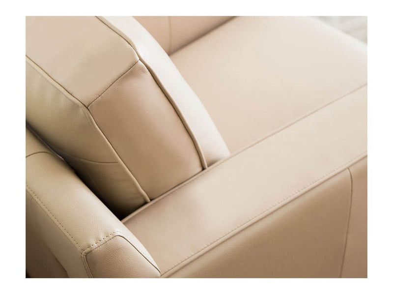 Milton Leather Sofa, Cream Default Title