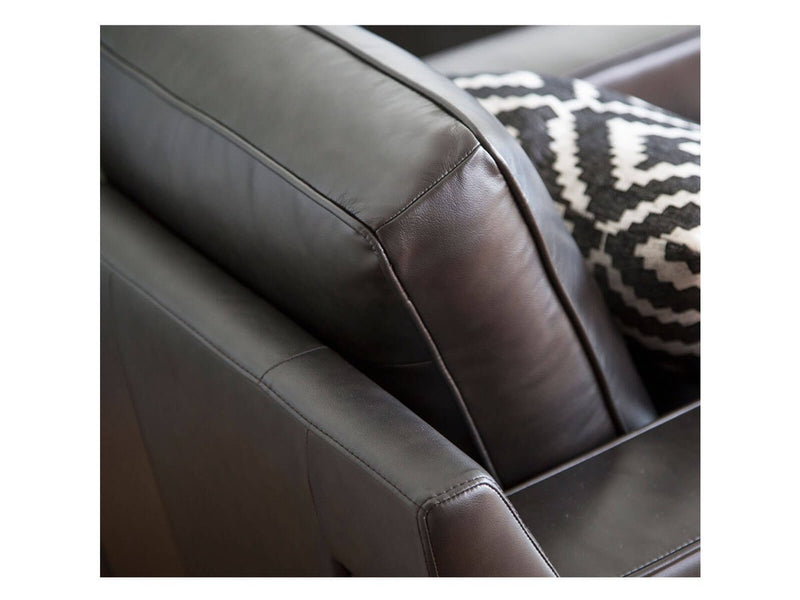 Milton Leather Armchair, Steel Grey Default Title