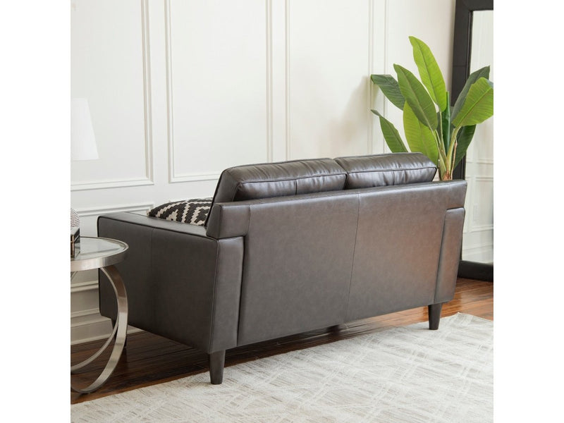 Milton 3-piece Leather Sofa Set, Steel Grey Default Title
