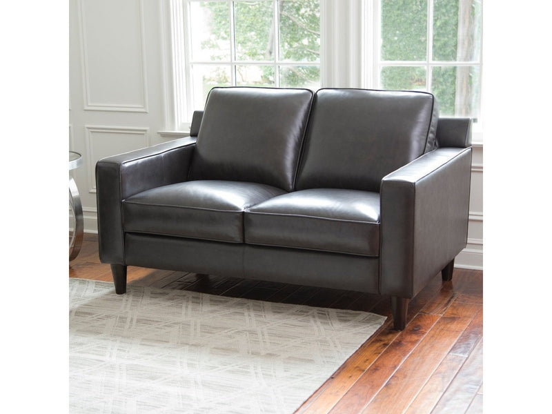 Milton 3-piece Leather Sofa Set, Steel Grey Default Title