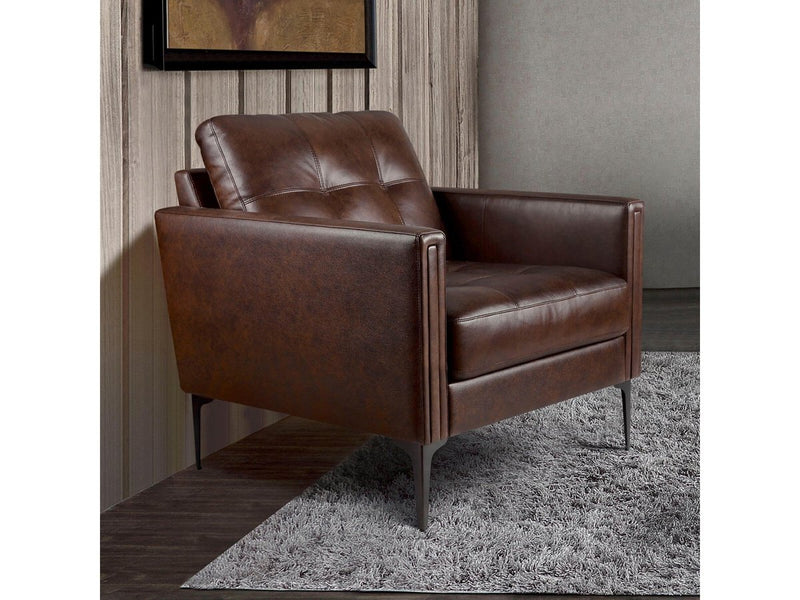 Torrington Leather Chair, Brown Default Title