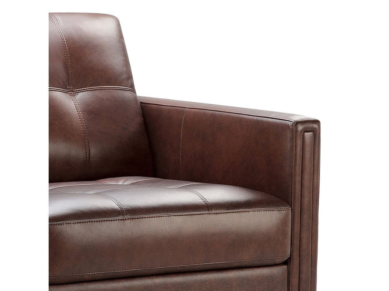 Torrington Leather Loveseat, Brown Default Title