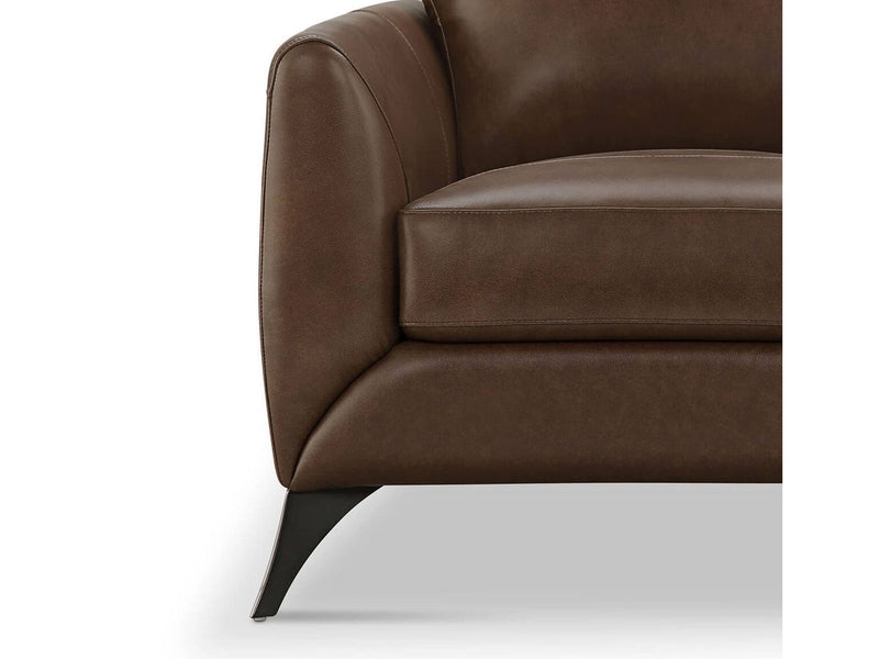 Brisbaine Leather Sofa, Brown Default Title