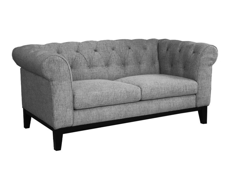 Cecelia Fabric Loveseat, Grey Default Title