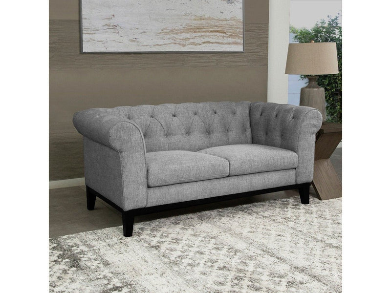 Cecelia Fabric Loveseat, Grey Default Title