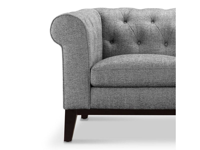 Cecelia Fabric Loveseat, Grey Default Title