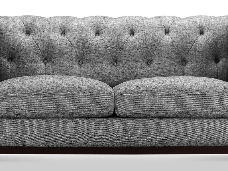 Cecelia Fabric Loveseat, Grey Default Title