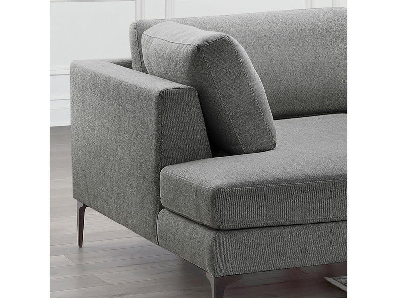 Lavina 4-piece Fabric Double Chaise Sectional, Grey Default Title
