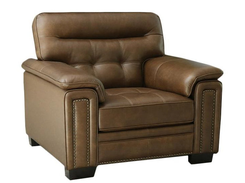 Harrison Leather Chair, Brown Default Title