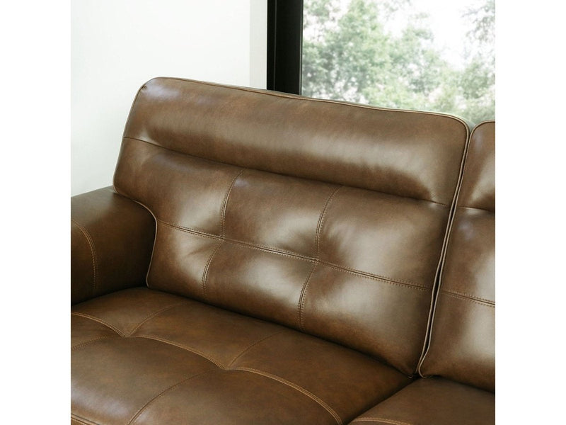 Harrison 2-piece Leather Sofa and Loveseat Set, Camel Default Title