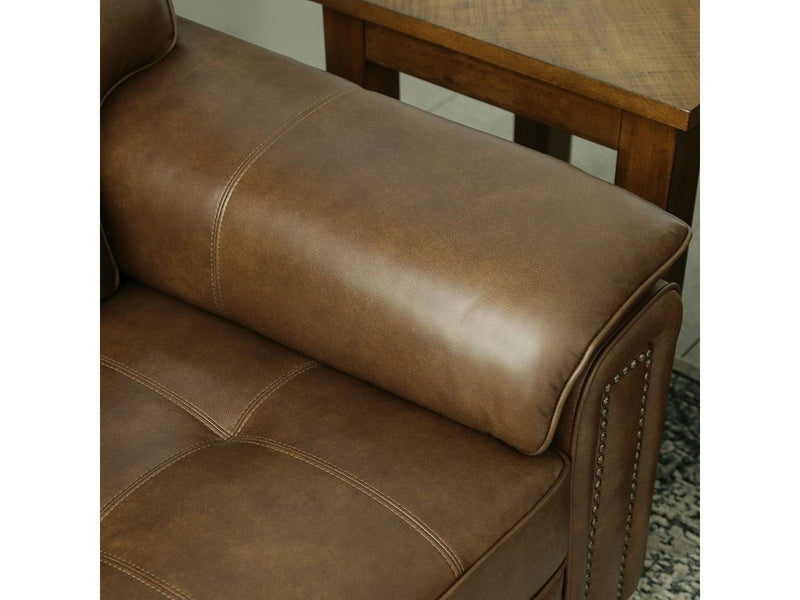 Harrison 2-piece Leather Sofa and Loveseat Set, Camel Default Title