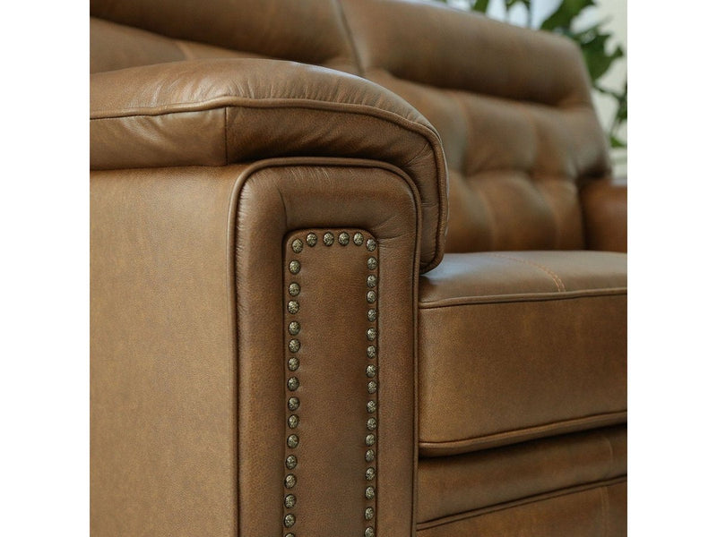 Harrison 2-piece Leather Sofa and Loveseat Set, Camel Default Title