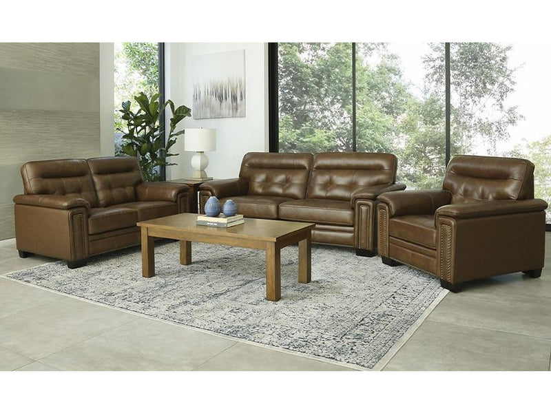 Harrison 3-piece Leather Set, Camel Default Title