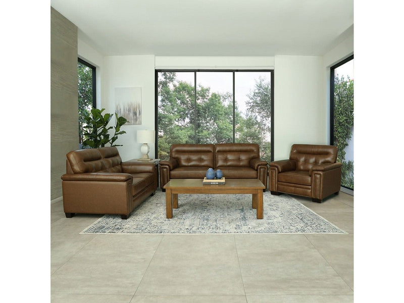 Harrison 3-piece Leather Set, Camel Default Title