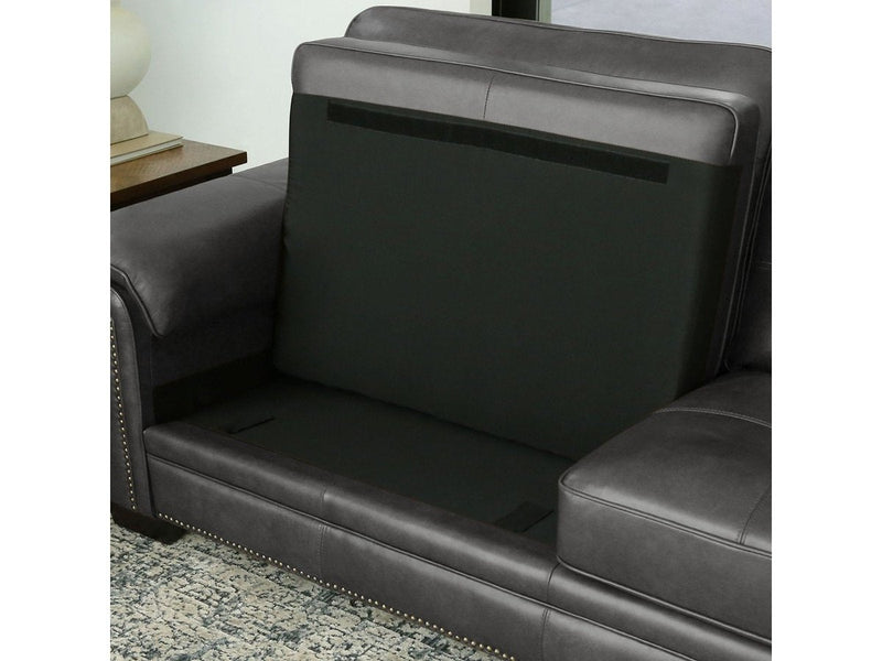 Harrison 2-piece Leather Sofa and Loveseat Set, Grey Default Title
