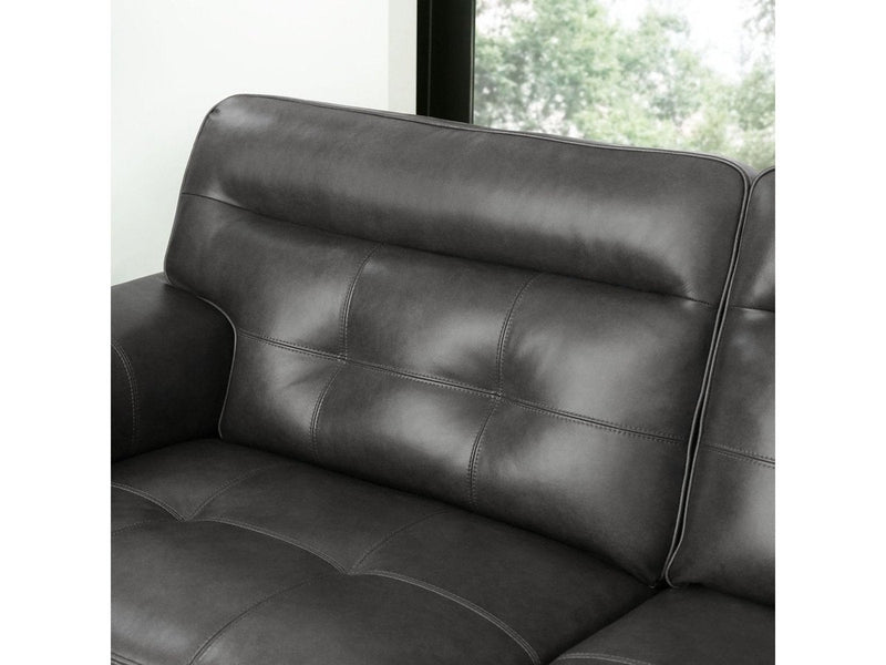 Harrison 2-piece Leather Sofa and Loveseat Set, Grey Default Title
