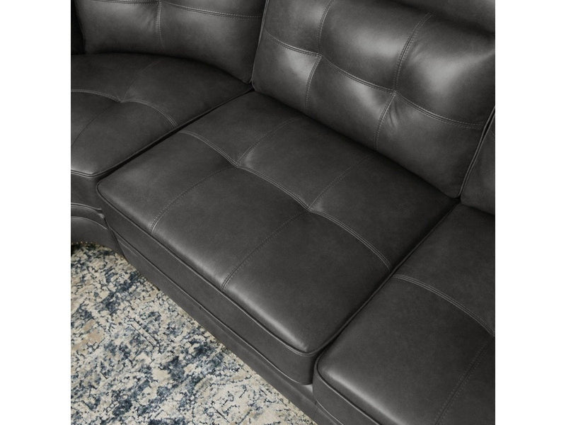 Harrison Leather Sofa, Grey Default Title