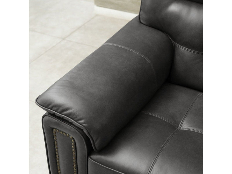 Harrison Leather Sofa, Grey Default Title