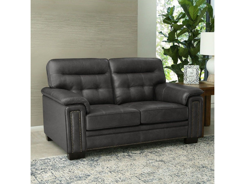 Harrison 3-piece Leather Set, Grey Default Title