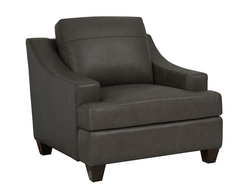 Merona Leather Chair, Grey Default Title