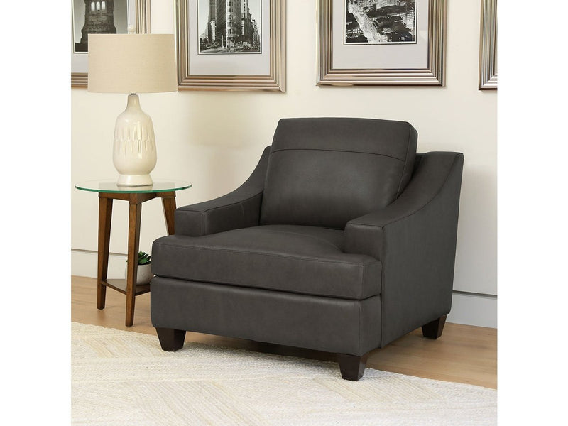 Merona Leather Chair, Grey Default Title