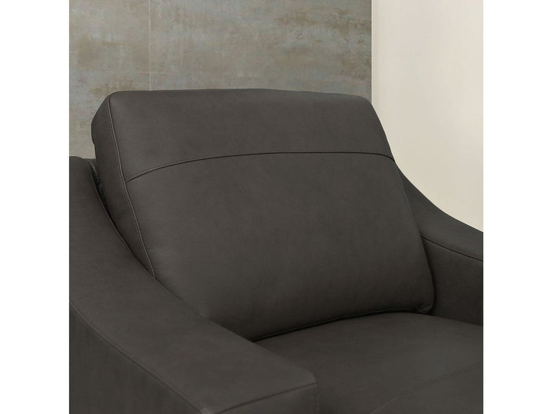 Merona Leather Sofa, Grey Default Title