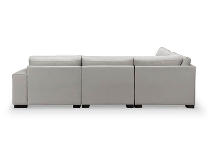 Teagan 6-piece Leather Modular Sectional, Grey Default Title