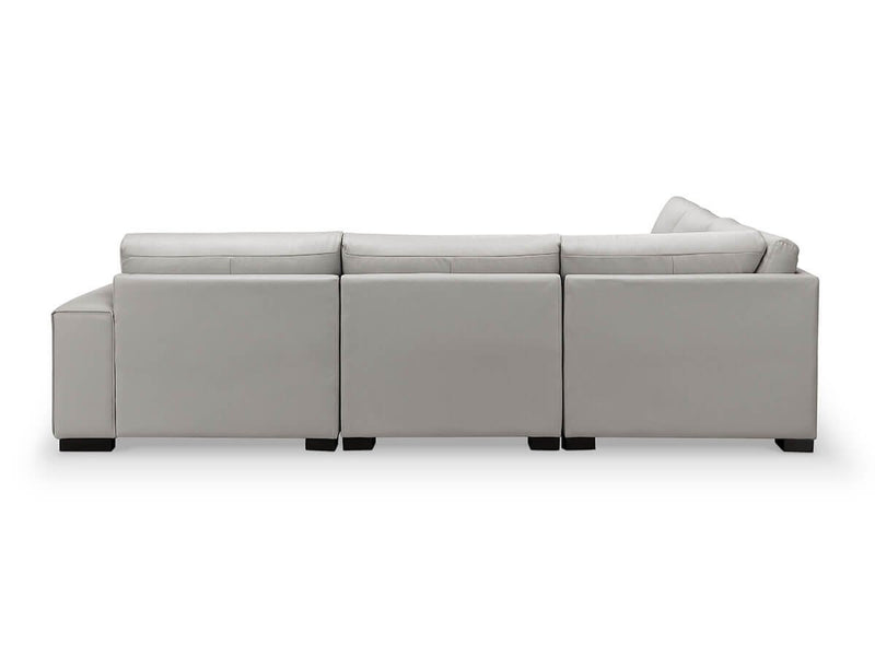 Teagan 6-piece Leather Modular Sectional, Grey Default Title