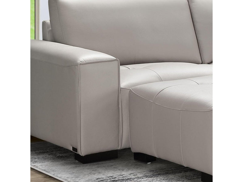 Teagan 6-piece Leather Modular Sectional, Grey Default Title