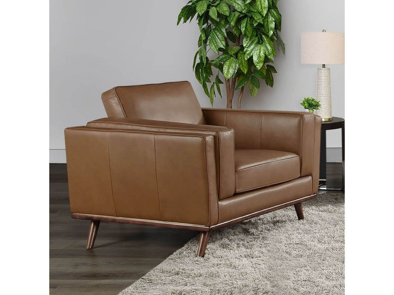 Taverly Leather Chair, Camel Default Title