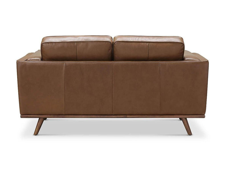 Taverly Leather Loveseat, Camel Default Title