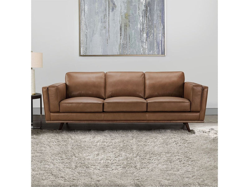 Taverly 2-piece Leather Sofa and Chair Set, Camel Default Title