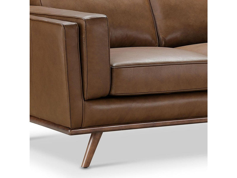 Taverly 2-piece Leather Sofa and Loveseat Set, Camel Default Title