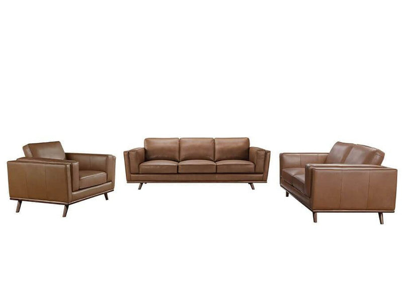 Taverly 3-piece Leather Set, Camel Default Title