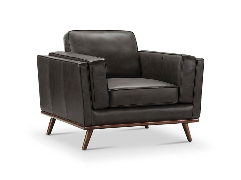 Taverly 2-piece Leather Sofa and Chair Set, Grey Default Title