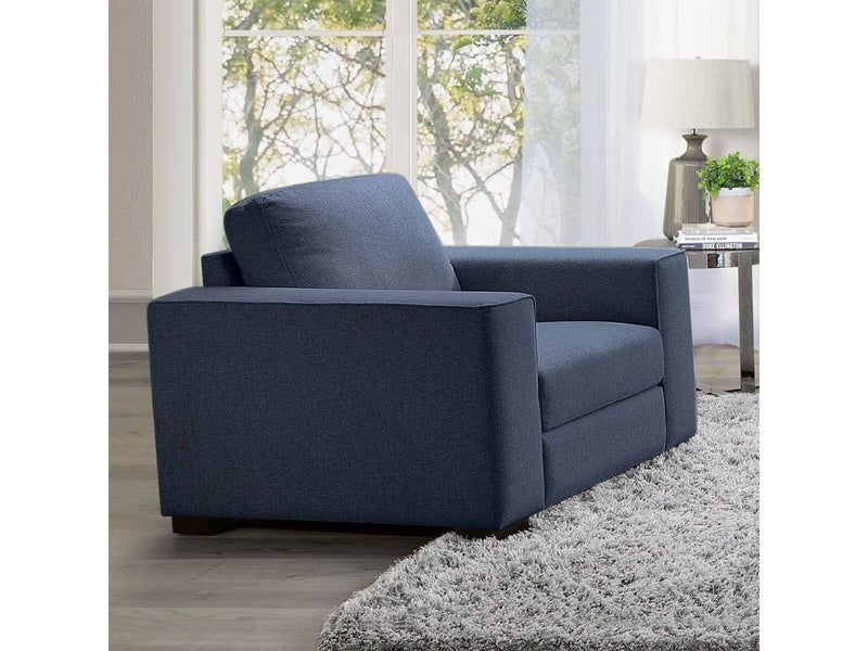 Tamora Fabric Chair, Blue Default Title