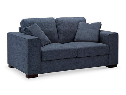 Tamora Fabric Loveseat, Blue Default Title