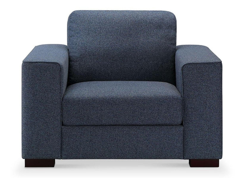 Tamora 3-piece Fabric Sofa Set, Blue Default Title