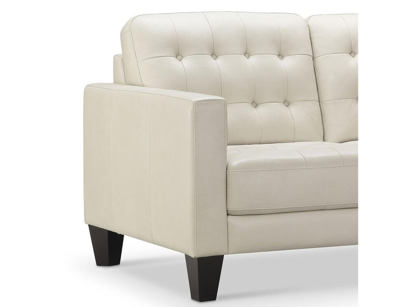 Tova Leather Sofa, Ivory Default Title