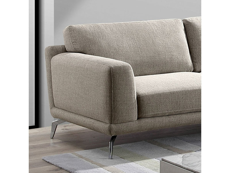 Aiken 2-piece Fabric Sectional, Grey Default Title
