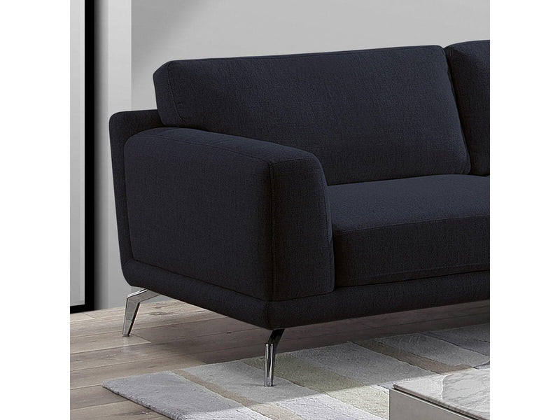 Aiken 2-piece Fabric Sectional, Blue Blue